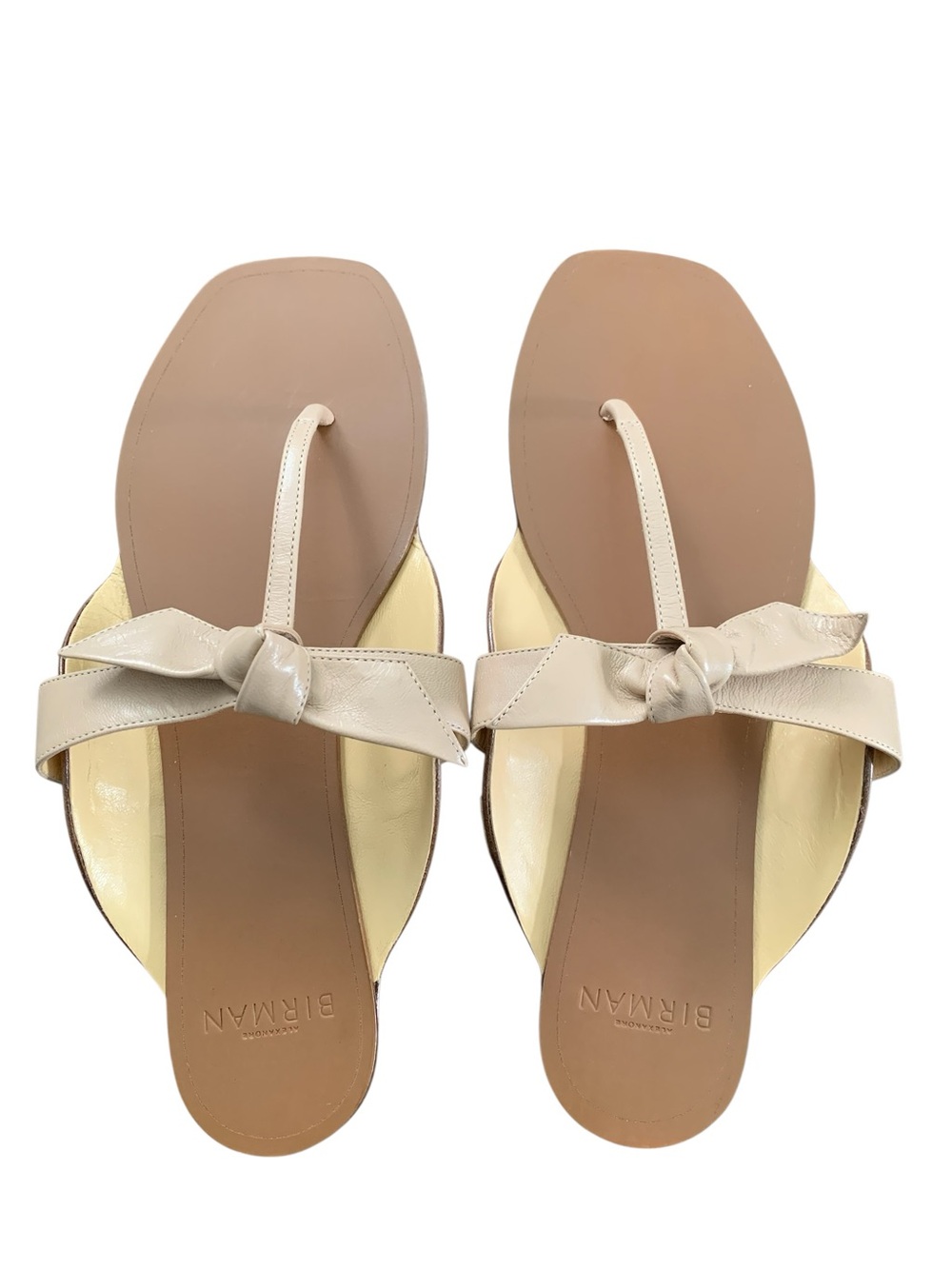 ALEXANDRE BIRMAN Beige/Tan Sandals With Knot Bow Size 37.5